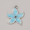 Ocean Theme Alloy Enamel Pendants ENAM-CJC0022-14F-AS-1