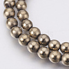 Electroplate Non-Magnetic Synthetic Hematite Beads G-F585-C04-6mm-1