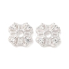 925 Sterling Silver Clear Cubic Zirconia Bead Caps STER-A047-07A-S-1