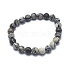 Natural Netstone Bead Stretch Bracelets BJEW-K212-B-021-7