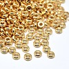 Brass Flat Round Spacer Beads KK-M085-B-12G-NR-1