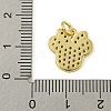 Rack Plating Brass Pave Cubic Zirconia Pendants KK-U029-27G-3