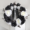 Halloween Plastic Skull Wreath Decorations SKUL-PW0001-042-4