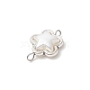 Alloy & ABS Plastic Imitation Pearl Star Connector Charms PALLOY-JF03871-5