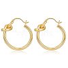 Knot Shaped Brass Hoop Earrings FS-WGE48BC-17-1