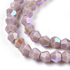 Opaque Solid Color Electroplate Glass Beads Strands LS-EGLA-A039-P2mm-L13-3
