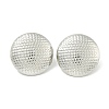 Non-Tarnish Flat Round 304 Stainless Steel Stud Earrings for Women EJEW-G400-34P-2