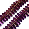 Electroplate Glass Beads Strands EGLA-Q134-01A-B01-1