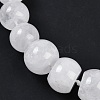 Natural Quartz Crystal Rondelle Graduated Beaded Necklaces for Women Men NJEW-K388-02E-2