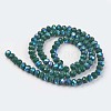 Electroplate Opaque Solid Color Glass Beads Strands X-EGLA-A034-P3mm-L06-2