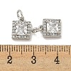 Brass Micro Pave Clear Cubic Zirconia Pendants KK-P275-32A-P-3