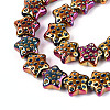 Electroplate Transparent Glass Beads Strands EGLA-N020-02E-3