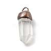 Natural Quartz Crystal Pointed Pendants KK-F836-04R-2