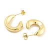 Ion Plating(IP) 304 Stainless Steel Half Hoop Stud Earrings for Women EJEW-C096-14G-2