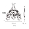 Tibetan Style Alloy Chandelier Component Links FIND-YW0003-90-3