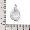 Rack Plating Brass Micro Pave Cubic Zirconia Pendants ZIRC-I066-02P-02-3