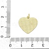 Brass Pave Synthetic Opal Heart Pendants KK-I723-20G-3