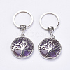 Natural Amethyst Keychain KEYC-G043-C01-1