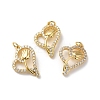 Rack Plating Brass Cubic Zirconia Pendants KK-D074-14G-2