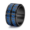 Viking Rune Titanium Steel Luminous Rotatable Finger Ring for Men PW-WG84A74-09-1