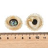 Paua Shell & Brass Stud Earrings for Women EJEW-JE07473-01-4