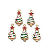 Rack Plating Alloy Enamel Pendants LS-X-ENAM-N055-148B-1
