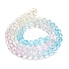 Transparent Painted Glass Beads Strands LS-DGLA-A034-T8mm-A21-5