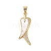 Brass Micro Pave Clear Cubic Zirconia Pendant KK-I712-44G-1