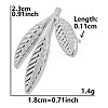 Non-Tarnish Fashion Leaf 304 Stainless Steel Stud Earrings for Women VG1798-3-1