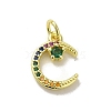 Real 18K Gold Plated Brass Pave Cubic Zirconia Pendants KK-M283-01B-02-1