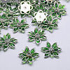 Acrylic Rhinestone Flower Flat Back Cabochons GACR-R016-15-1