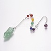 Natural Green Aventurine Chakra Pointed Dowsing Pendulums G-E338-08C-1