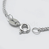 Rhodium Plated 925 Sterling Silver Chain Necklaces STER-F039-40cm-02P-2