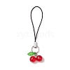 Cherry Glass & Acrylic Mobile Straps HJEW-JM02934-3