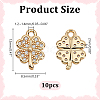10Pcs Brass Micro Pave Cubic Zirconia Charms KK-HY0004-34-3