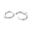 Rack Plating Brass Huggie Hoop Earring Findings KK-S405-02P-2