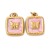 304 Stainless Steel Enamel Pendants STAS-U061-37G-A03-1