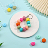 CHGCRAFT 18Pcs 9 Colors Halloween Theme Food Grade Eco-Friendly Silicone Beads SIL-CA0001-59-5