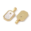 Rack Plating Brass Micro Pave Cubic Zirconia Pendants KK-U032-90G-10-2