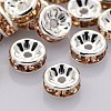 Brass Rhinestone Spacer Beads RB-A014-Z8mm-25S-1