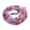 Baking Painted Crackle Glass Bead Strands DGLA-R053-03H-1-2