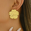 Brass Flower Stud Earrings WF1203-4