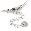 Non-Tarnish 304 Stainless Steel Cardano Chain Heart Pendant Necklaces for Women NJEW-Z046-01P-3