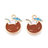 Beach Theme Alloy Enamel Pendants ENAM-T022-33C-1