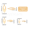 24Pcs 2 Colors 3 Sizes 201 Stainless Steel Pendants STAS-UN0032-65-5