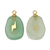 Natural Green Aventurine Pendants FIND-PW0015-01A-03-1