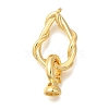 Brass Fold Over Clasps KK-K389-028G-1