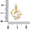 Brass Micro Pave Cubic Zirconia Pendants KK-T070-50G-3