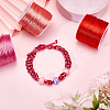 5 rolls 5 colors Nylon Satin Rattail Cords NWIR-PH0002-09B-02-4