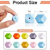 100Pcs Silicone Beads Mixed Color Hexagonal Silicone Beads Bulk Spacer Beads Silicone Bead Kit for Bracelet Necklace Keychain Jewelry Making JX307A-2